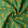 Coated  Cotton OUISTITI Green / Turmeric